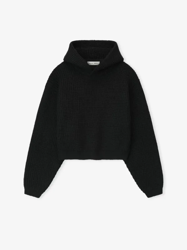 Womens Heavy Waffle 90s Hoodie sold by Essentials