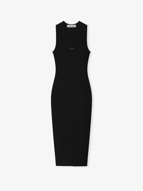 Womens Rib Tank Dress made by Essentials