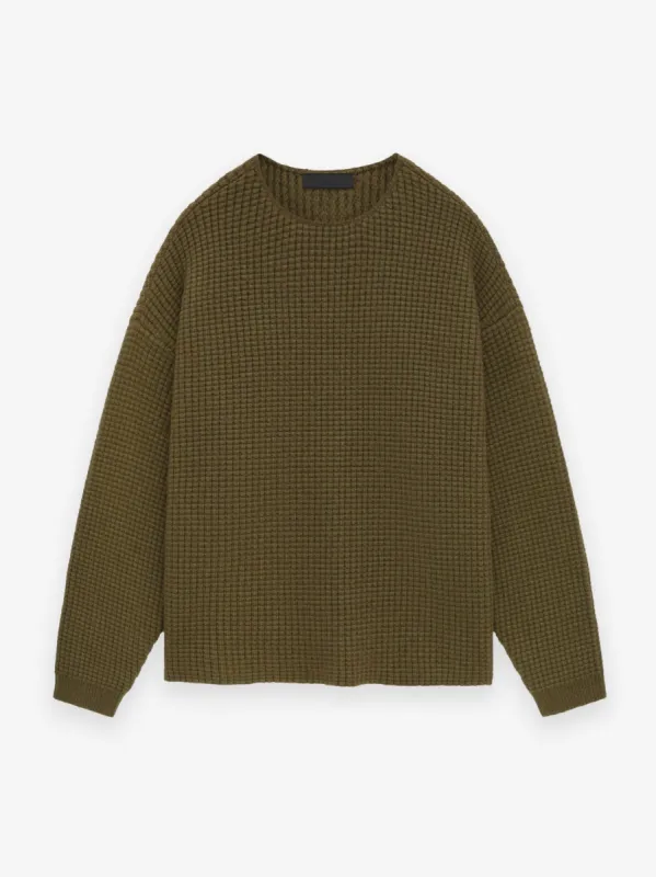Heavy Waffle Crewneck Sweater sold by Essentials