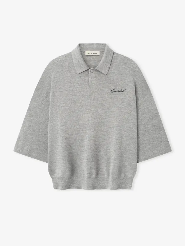 Signature 3/4 Sleeve 90s Knit Polo made by Essentials