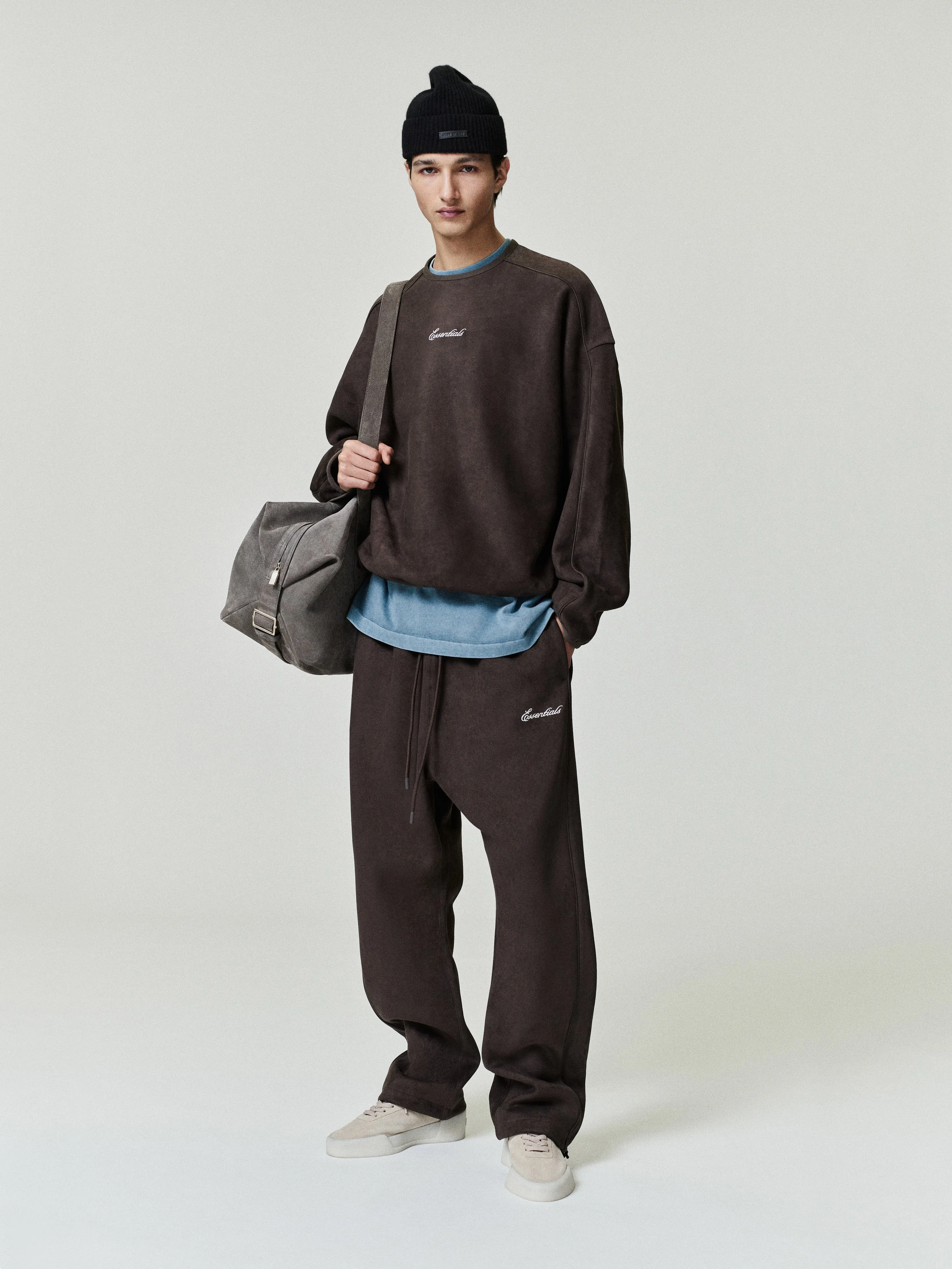 Suede Fleece Signature Relaxed Pant sold by Essentials