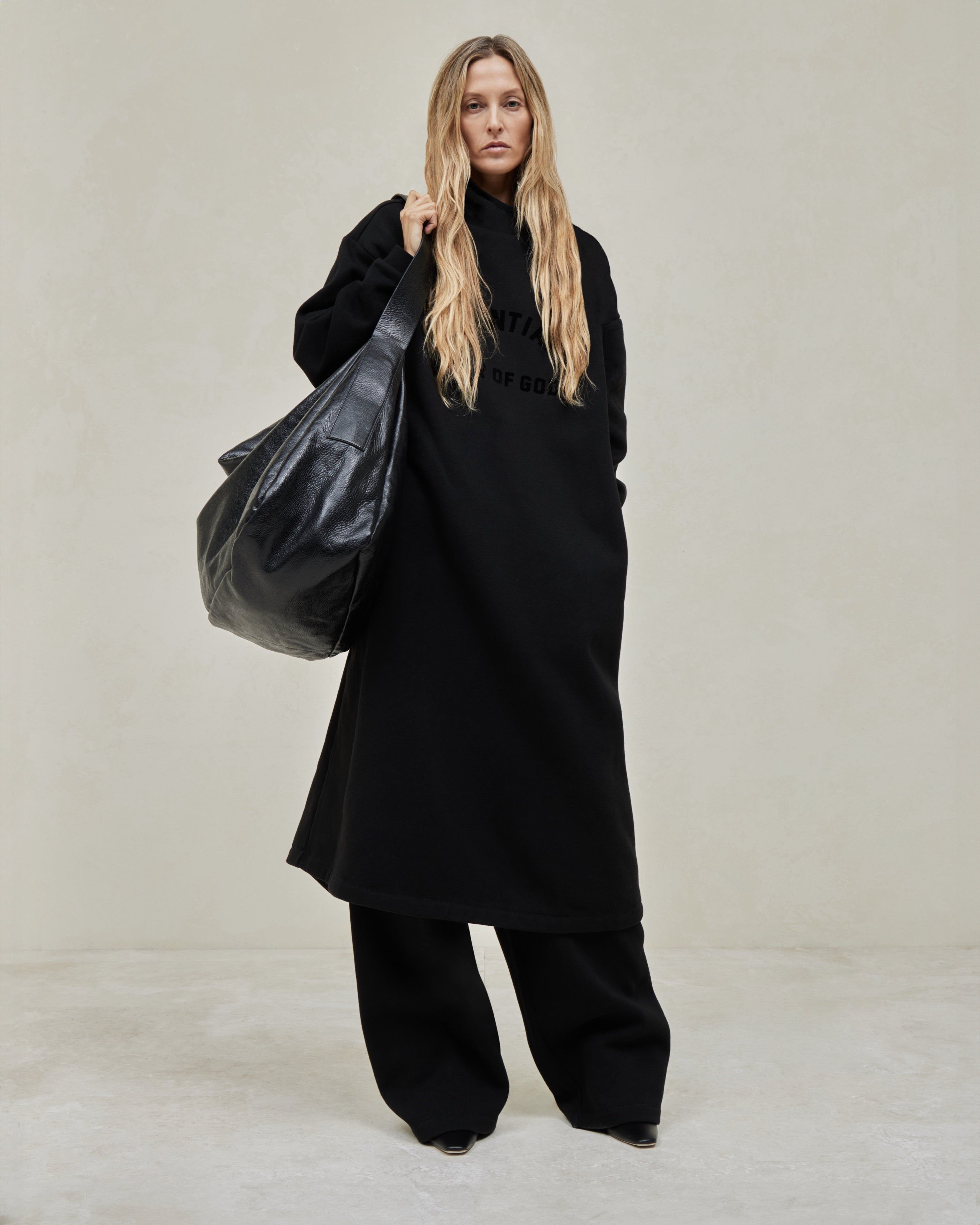 Womens Nylon Fleece Hooded Dress sold by Essentials product image thumbnail 5