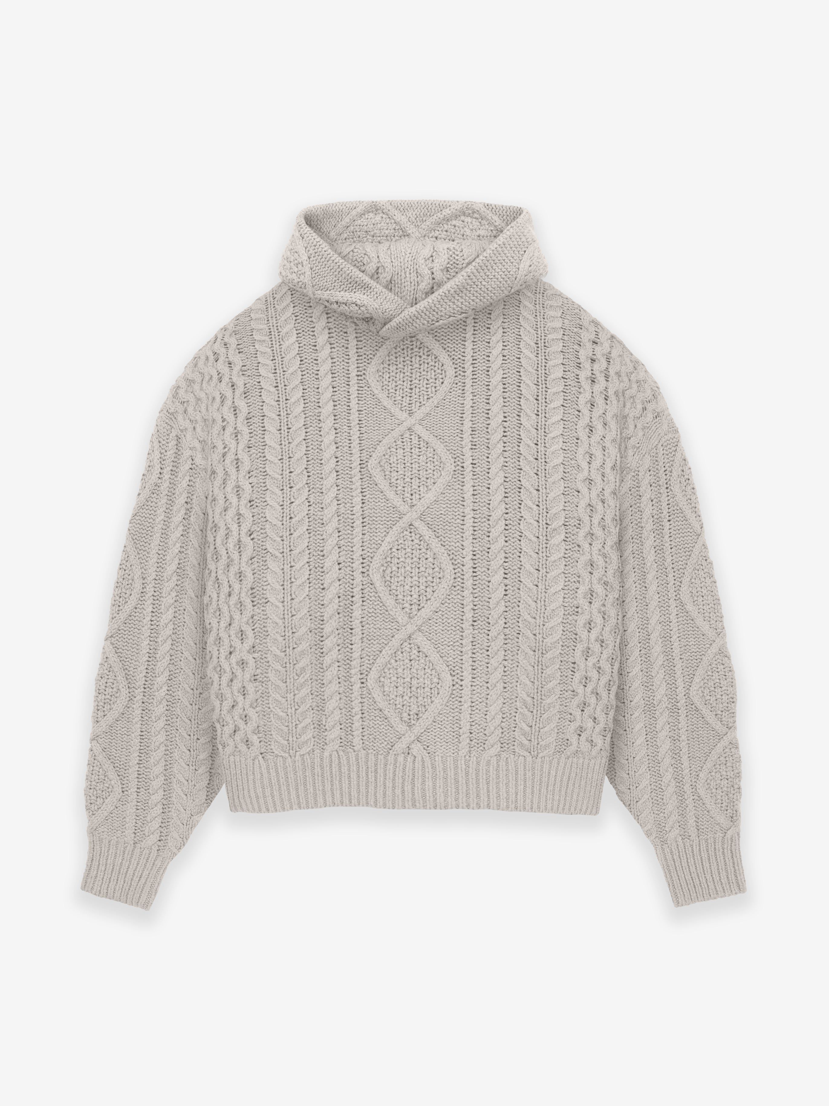 Cable Knit Hoodie sold by Essentials