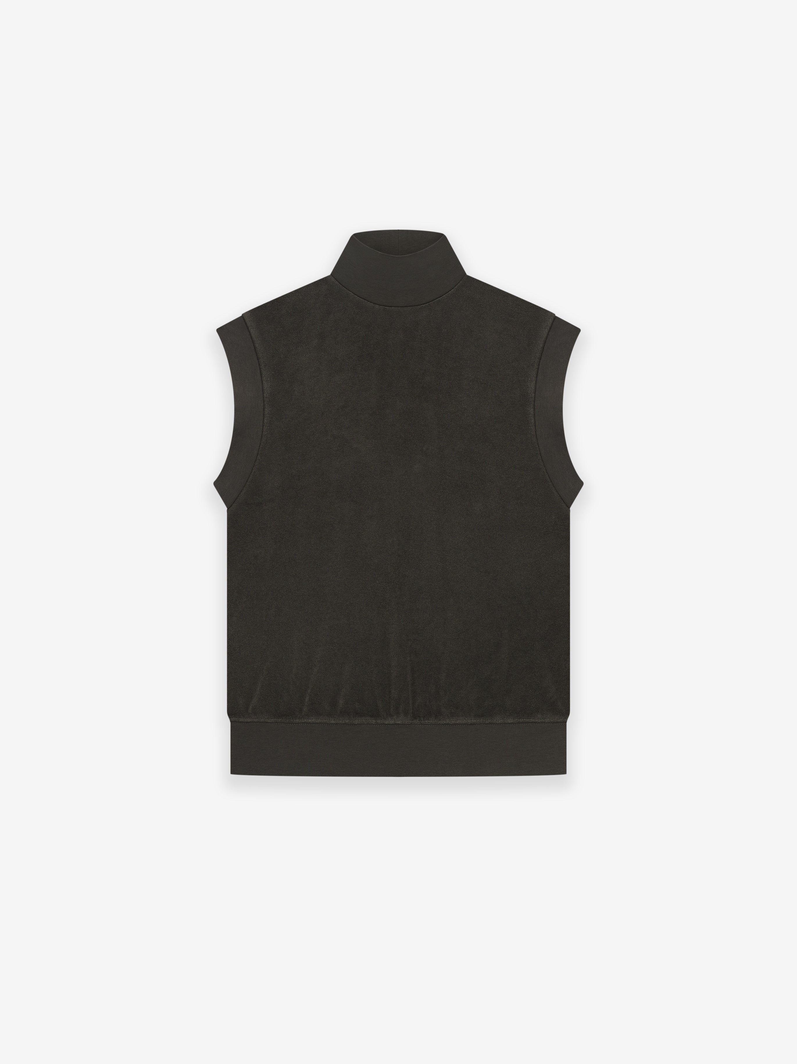 Womens Pullover Terry Mockneck Vest sold by Essentials