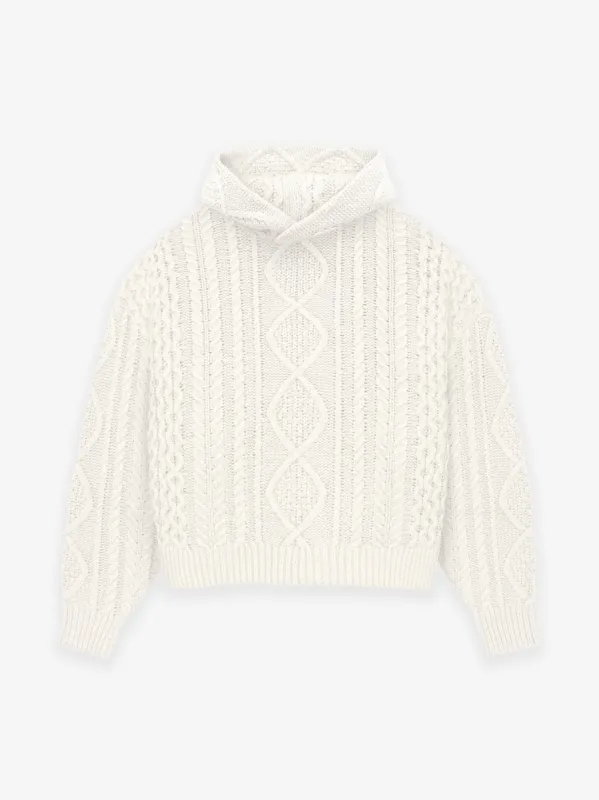 Cable Knit Hoodie sold by Essentials