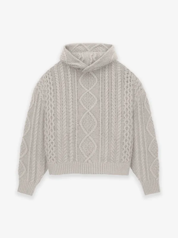 Cable Knit Hoodie sold by Essentials