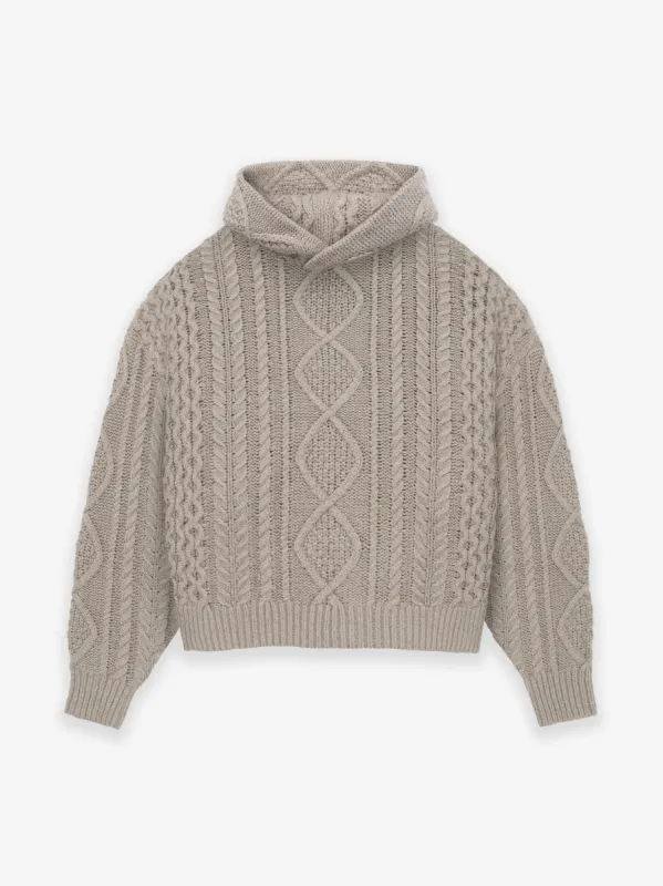 Cable Knit Hoodie sold by Essentials