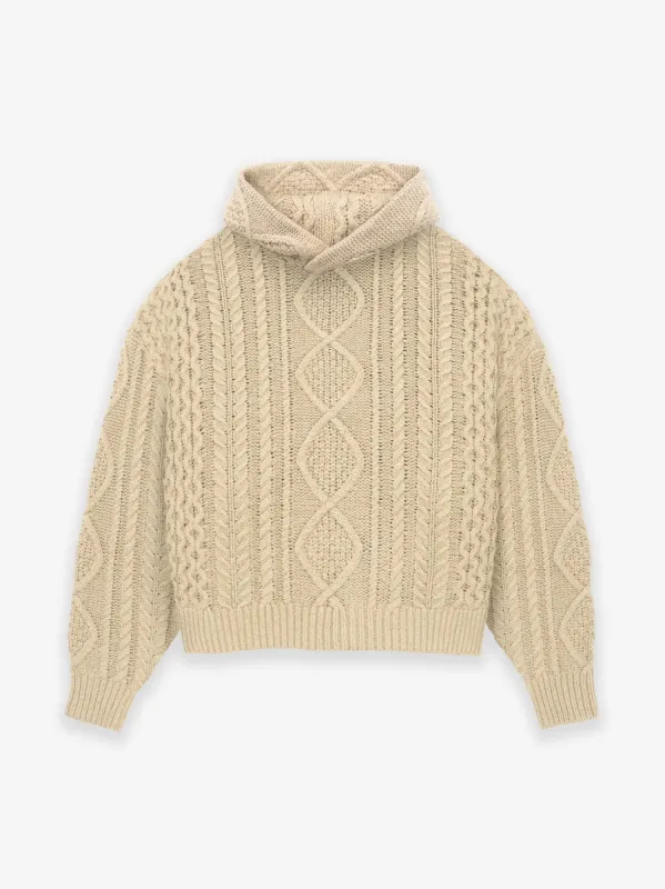 Cable Knit Hoodie sold by Essentials