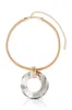 Shell Open Circle Pendant Flex Chain Necklace sold by ettika