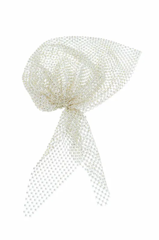 Clear Sparkle Mesh Headpiece sold by ettika