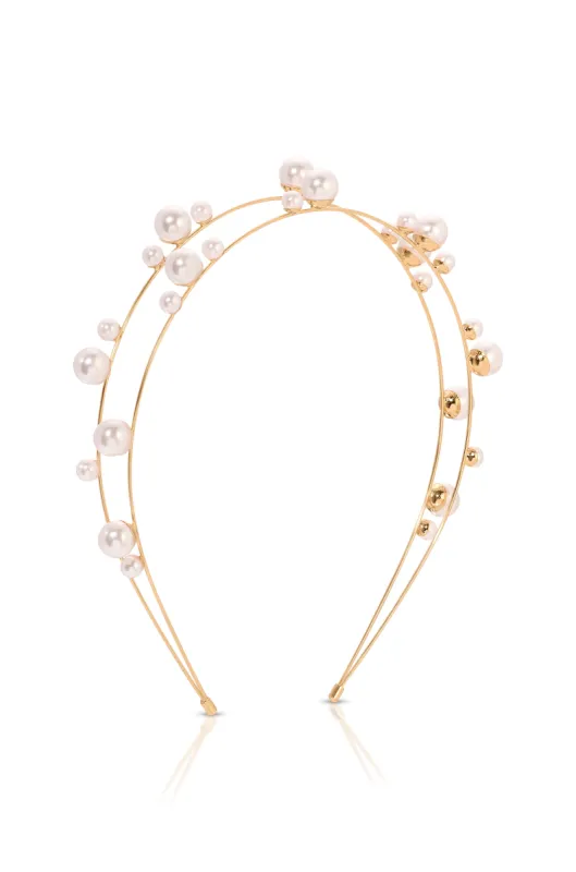 Topped in Pearls Headband sold by ettika