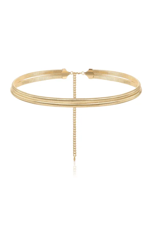 Wrap Around Flex Snake Chain Belt sold by ettika