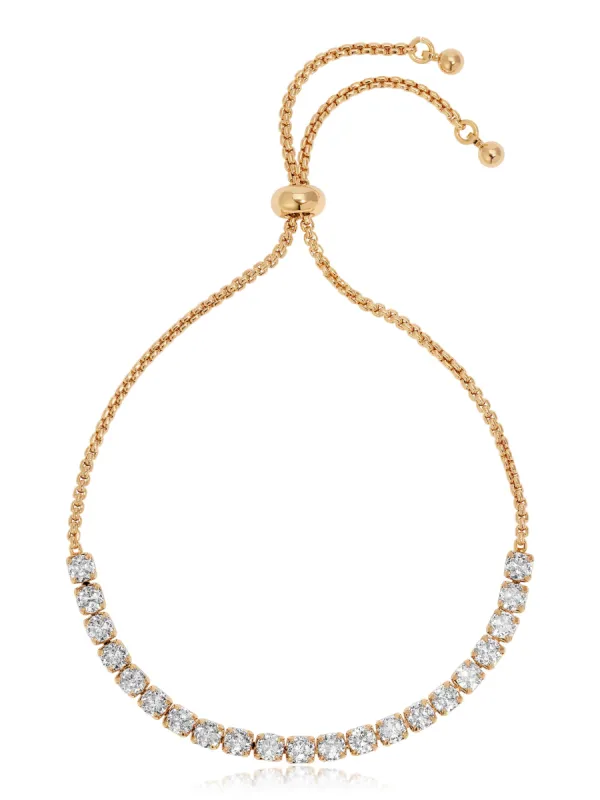Adjustable Dainty Crystal Bracelet sold by ettika