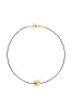 Polished Pebble Leather Pendant Necklace sold by ettika