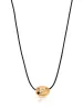 Polished Pebble Leather Pendant Necklace sold by ettika