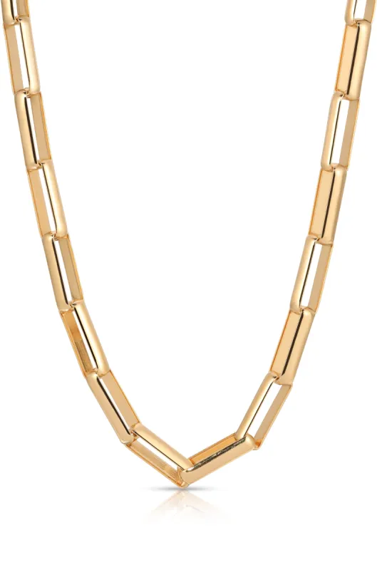 Rectangular Link Necklace sold by ettika