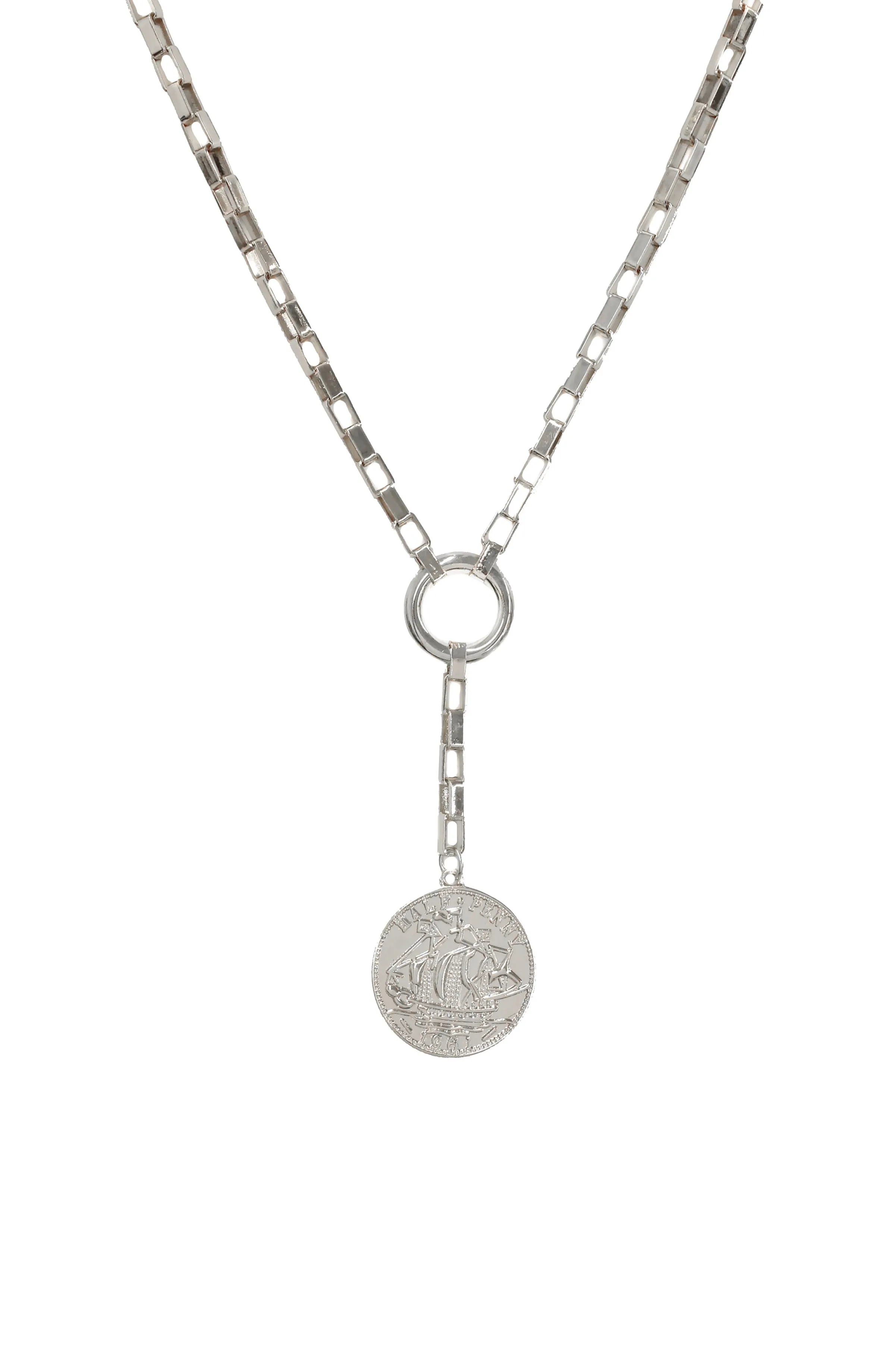 Power Player Coin Lariat Necklace sold by ettika product image thumbnail 3