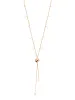 Pebble and Freshwater Pearl Lariat sold by ettika