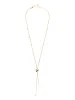 Pebble and Freshwater Pearl Lariat sold by ettika