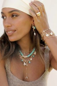 Add Some Crystal 18k Gold Plated Bracelet Set sold by ettika