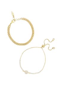Add Some Crystal 18k Gold Plated Bracelet Set sold by ettika