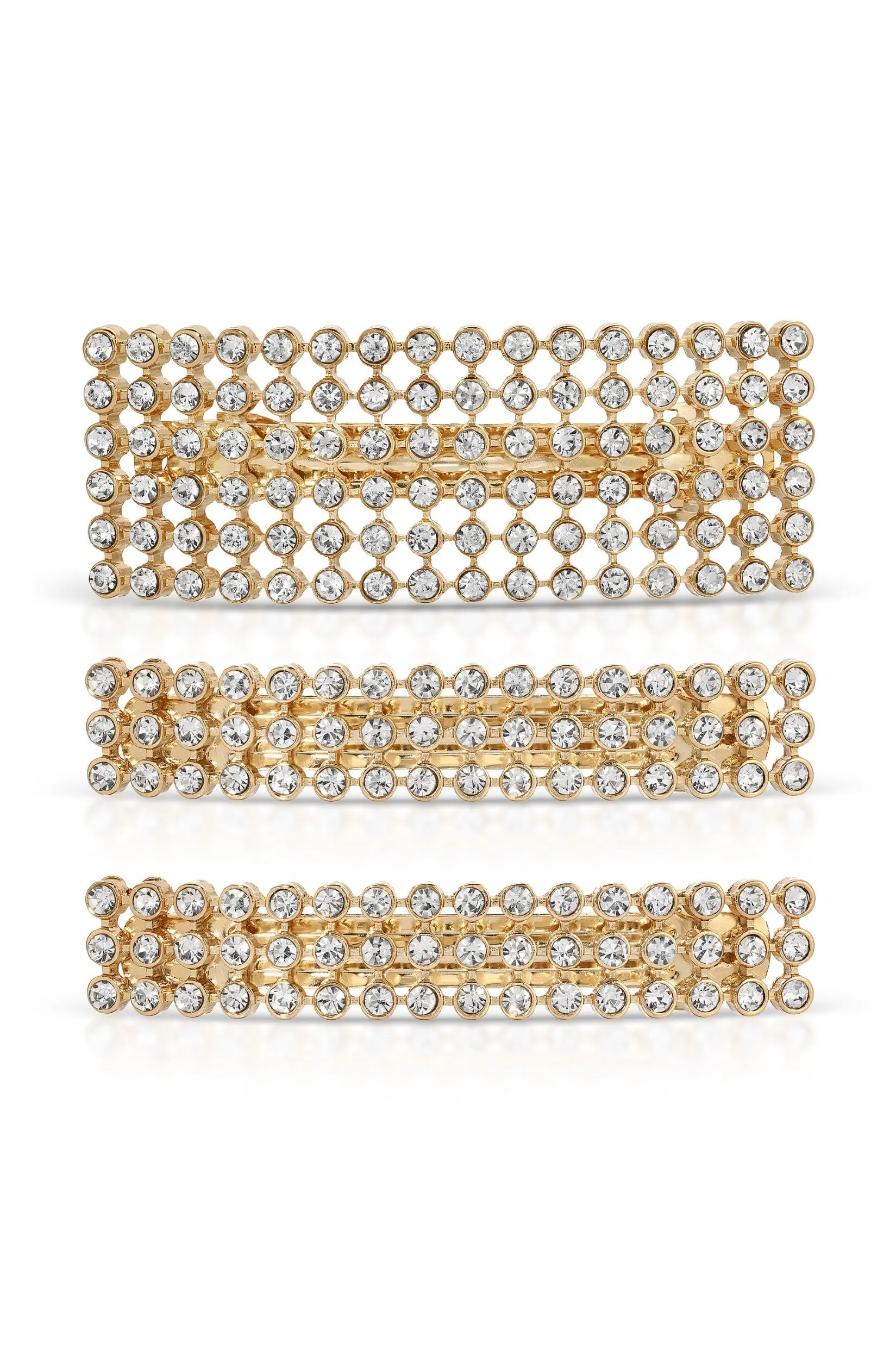 Disco Doll Crystal Barrette Set sold by ettika