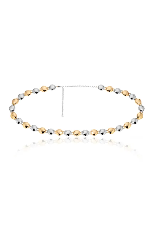 Polished Pebble Mixed Metal Belt sold by ettika