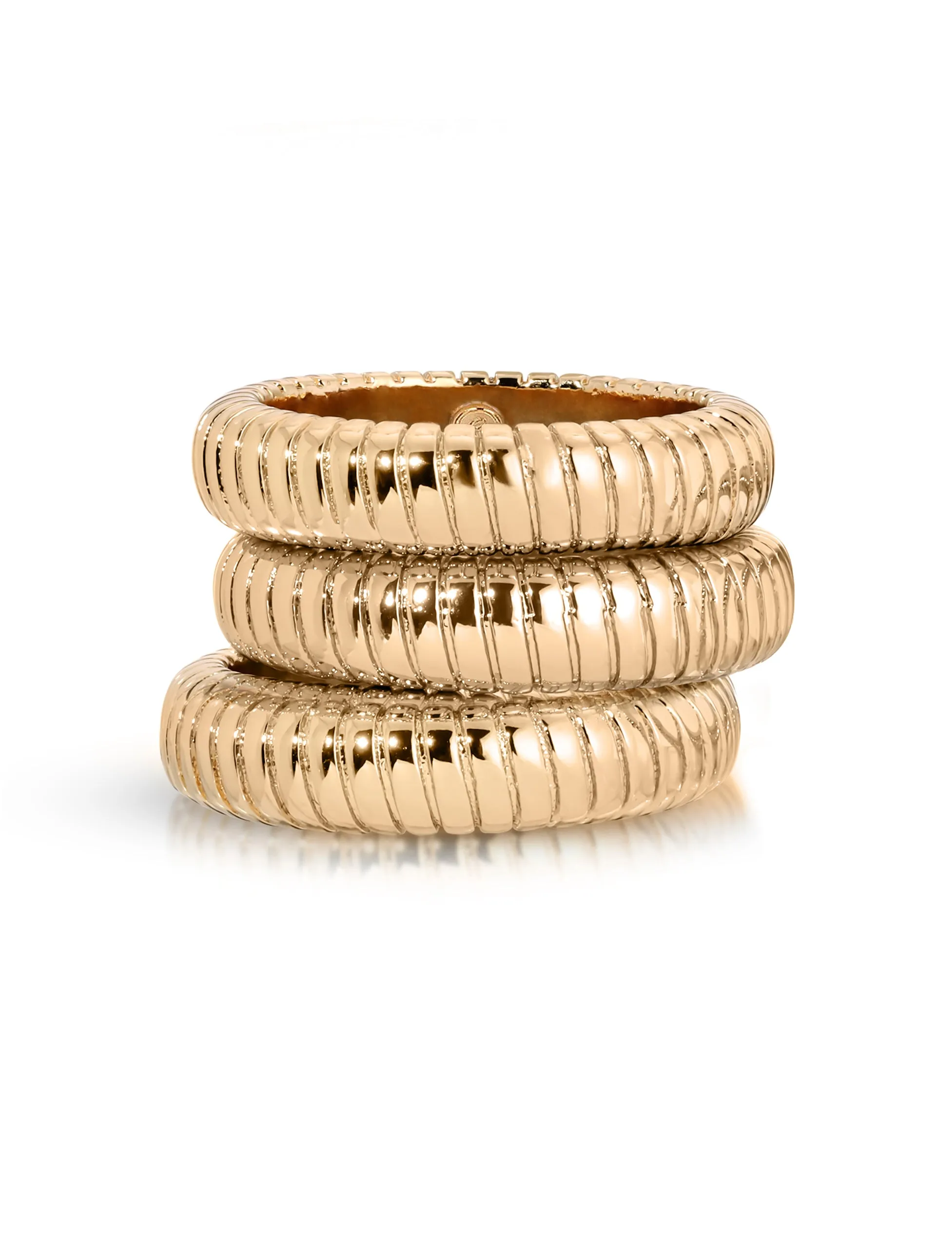 Ribbed Flex Ring Set of 3 sold by ettika