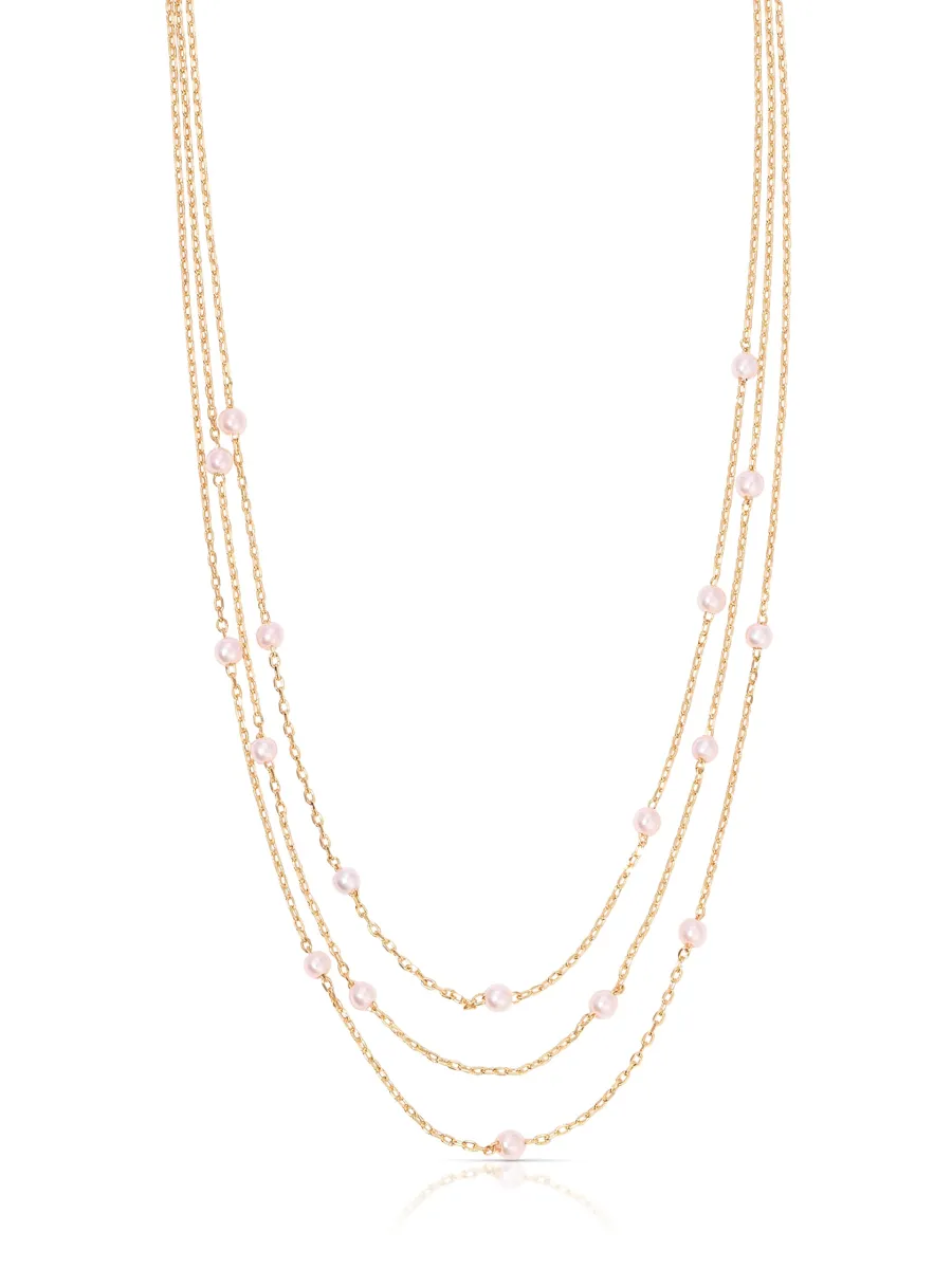 Perfect Stone Layered Necklace sold by ettika