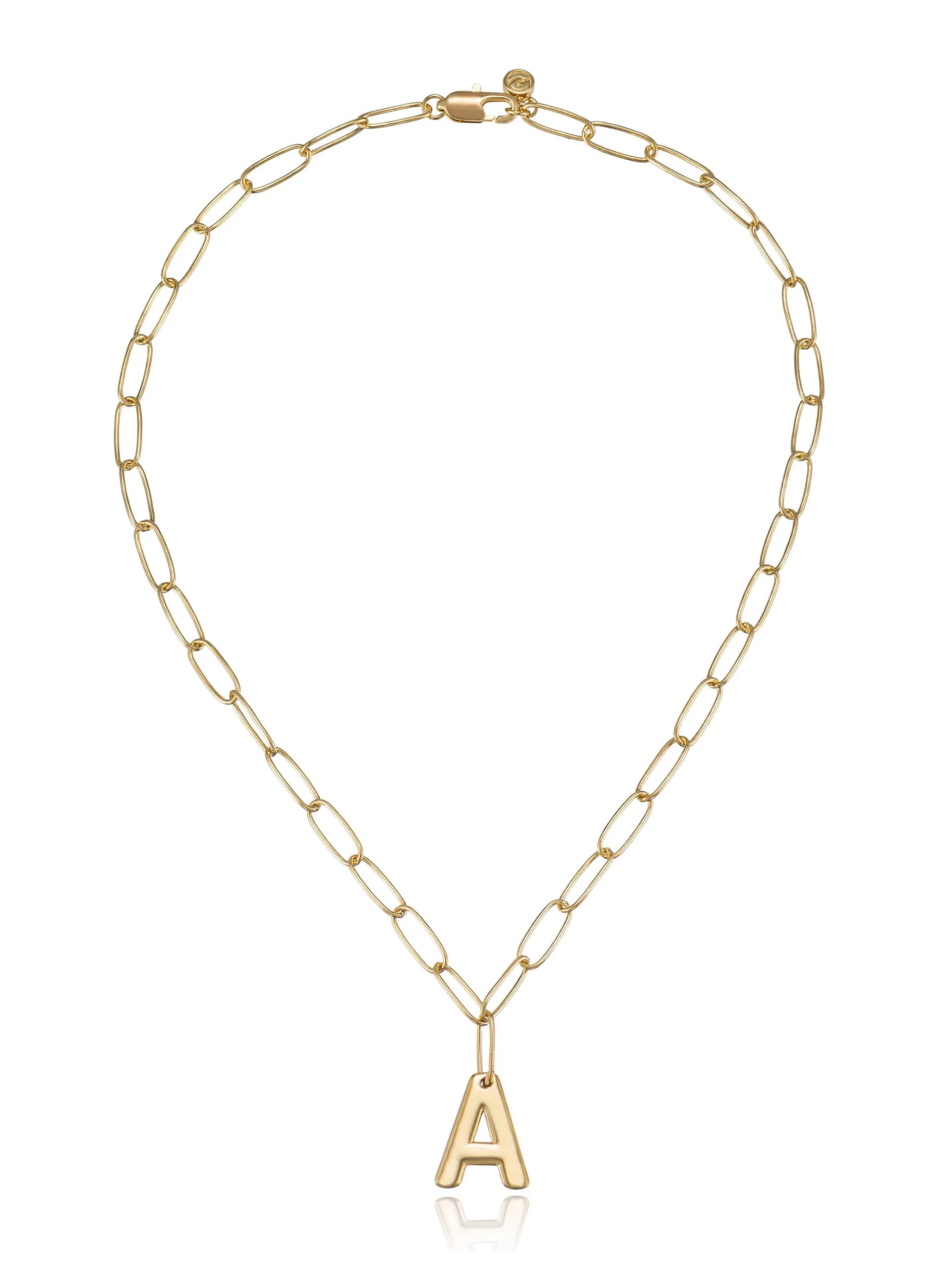Paperclip Link Initial Necklace sold by ettika product image thumbnail 3