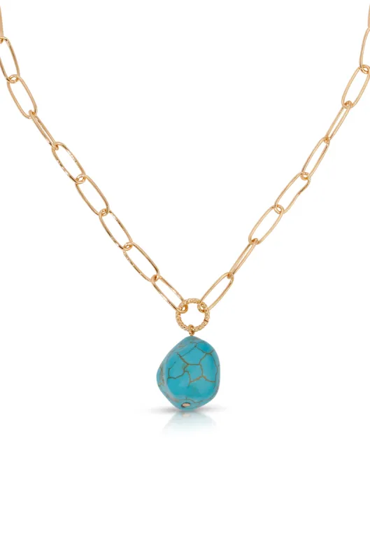Turquoise Open Links Necklace sold by ettika