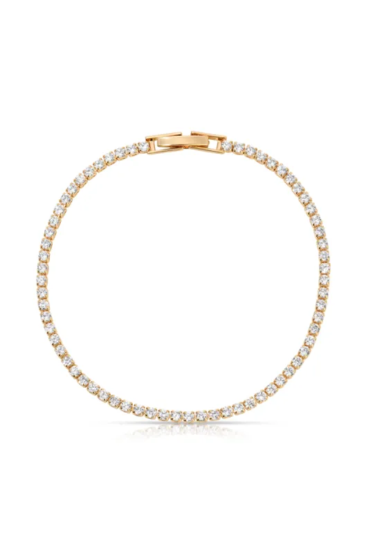 Minimalist Crystal Tennis Bracelet sold by ettika