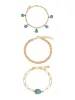 Turquoise Nugget Bracelet Set sold by ettika