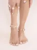Paperclip Chain Conch Shell Charm Anklet sold by ettika