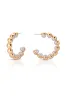 Pearl Inlay and Gold Hoop Earrings sold by ettika