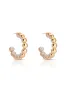 Pearl Inlay and Gold Hoop Earrings sold by ettika