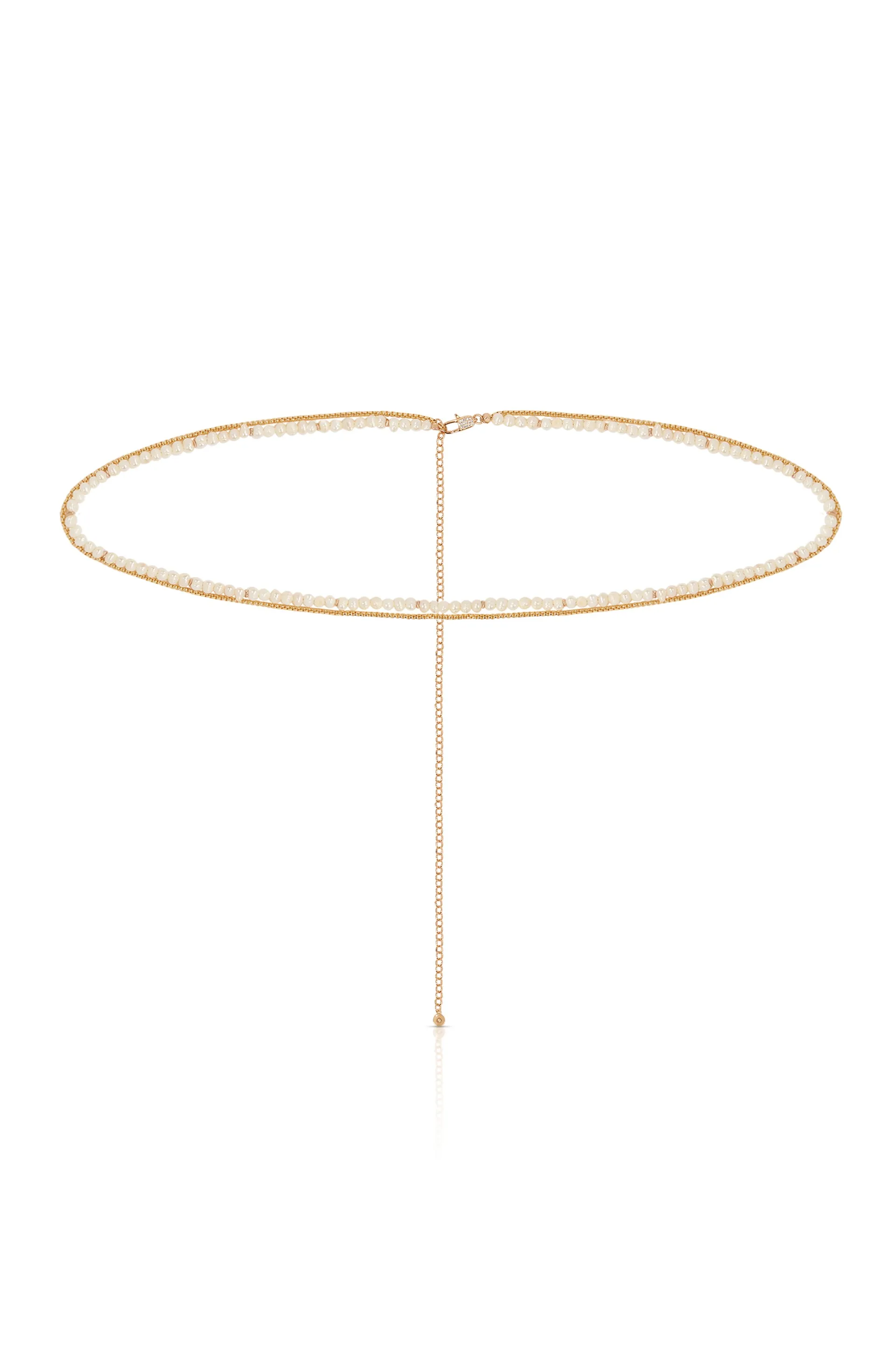 Freshwater Pearl Double Layer Waist Chain sold by ettika