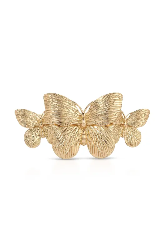 Butterfly Golden Hair Clip sold by ettika