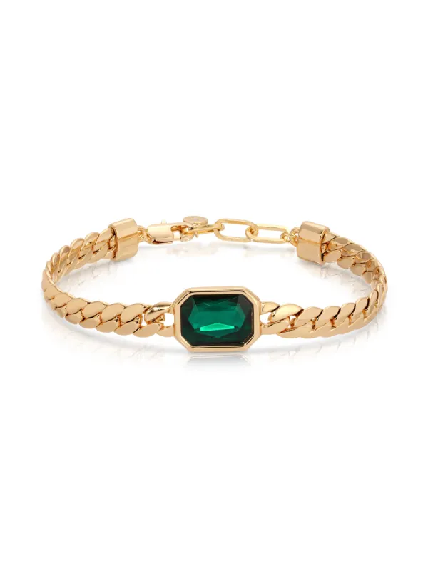 Emerald Deco Bracelet sold by ettika