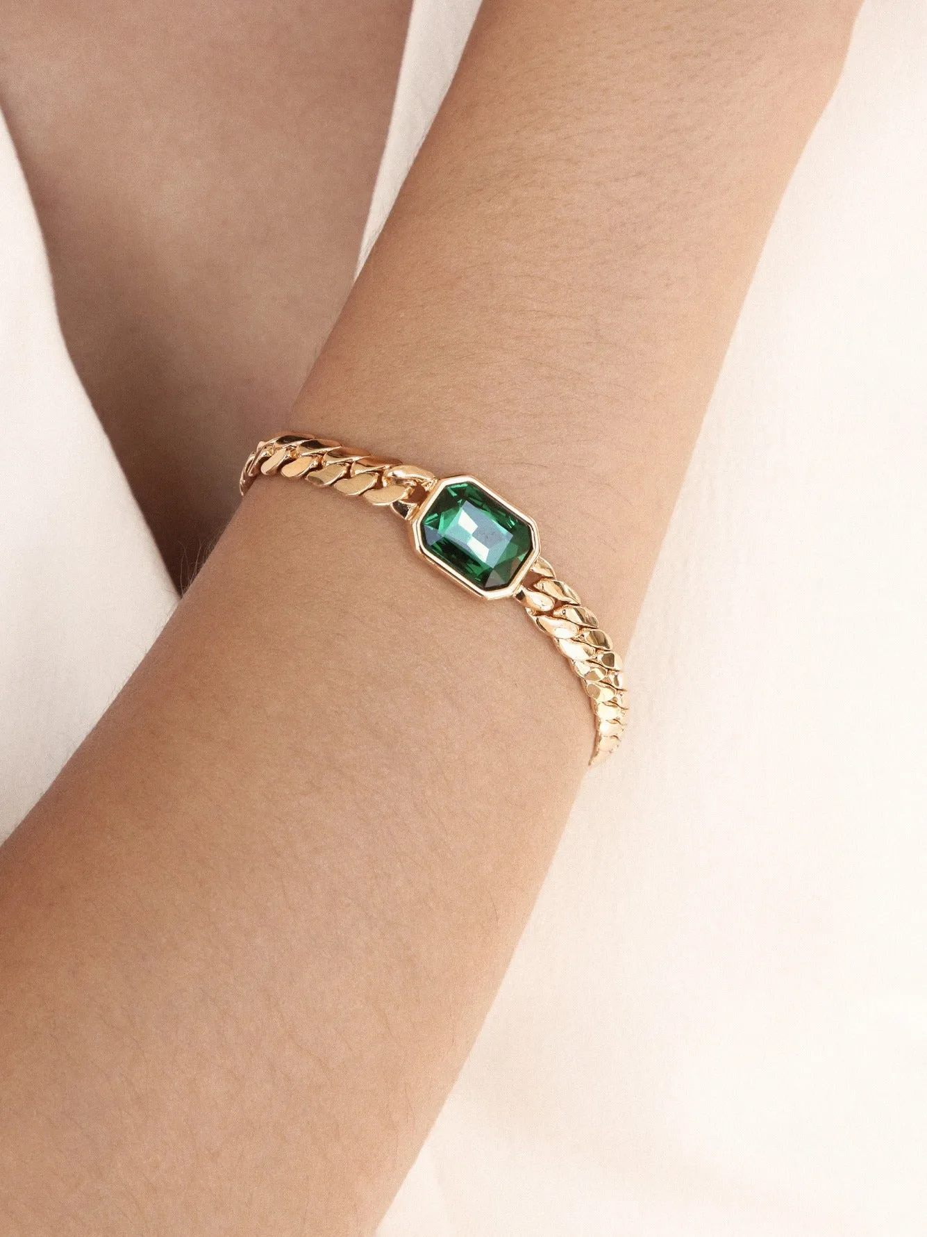 Emerald Deco Bracelet sold by ettika product image thumbnail 2