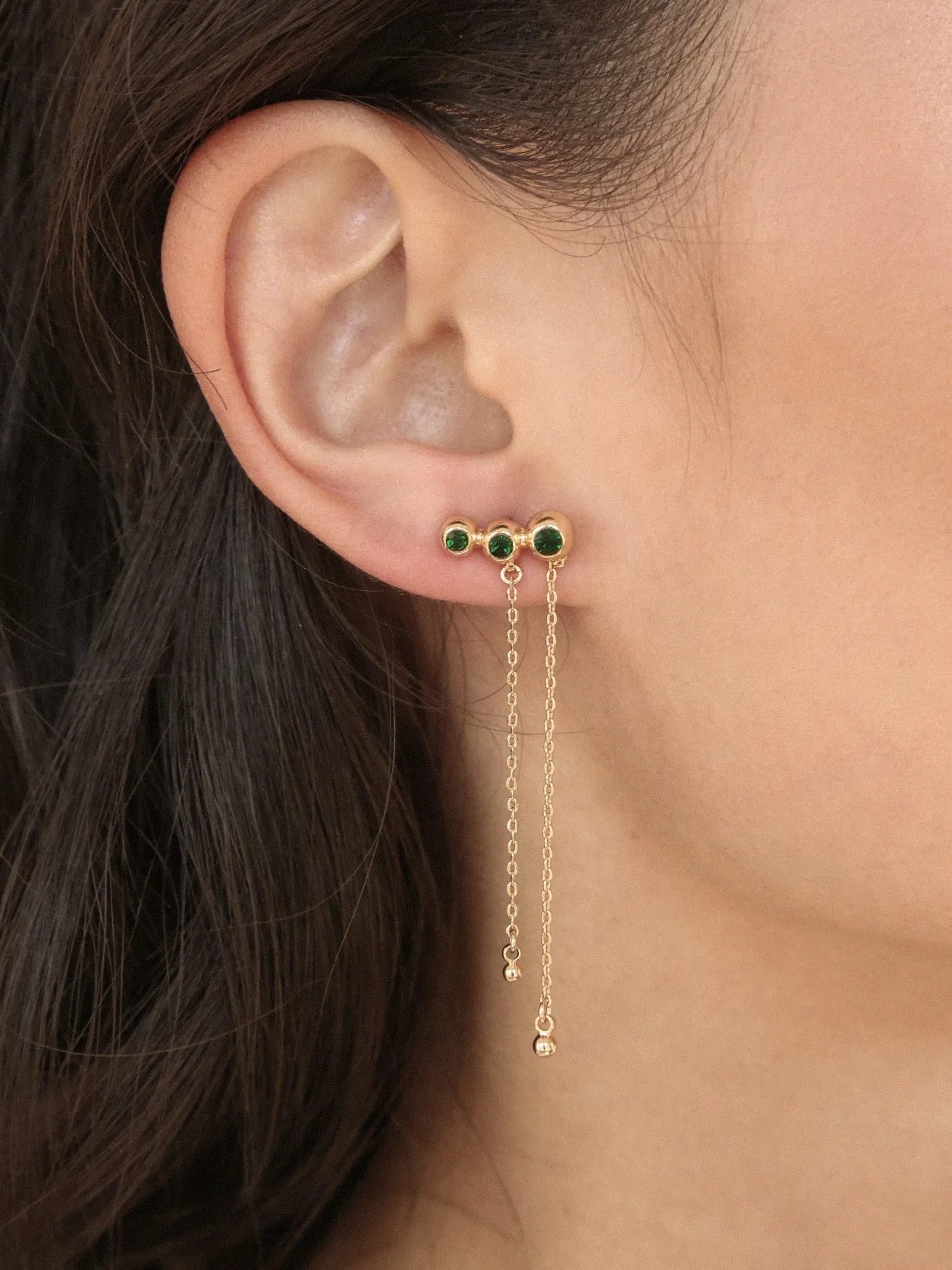 Emerald City Waterfall Earrings sold by ettika product image thumbnail 2