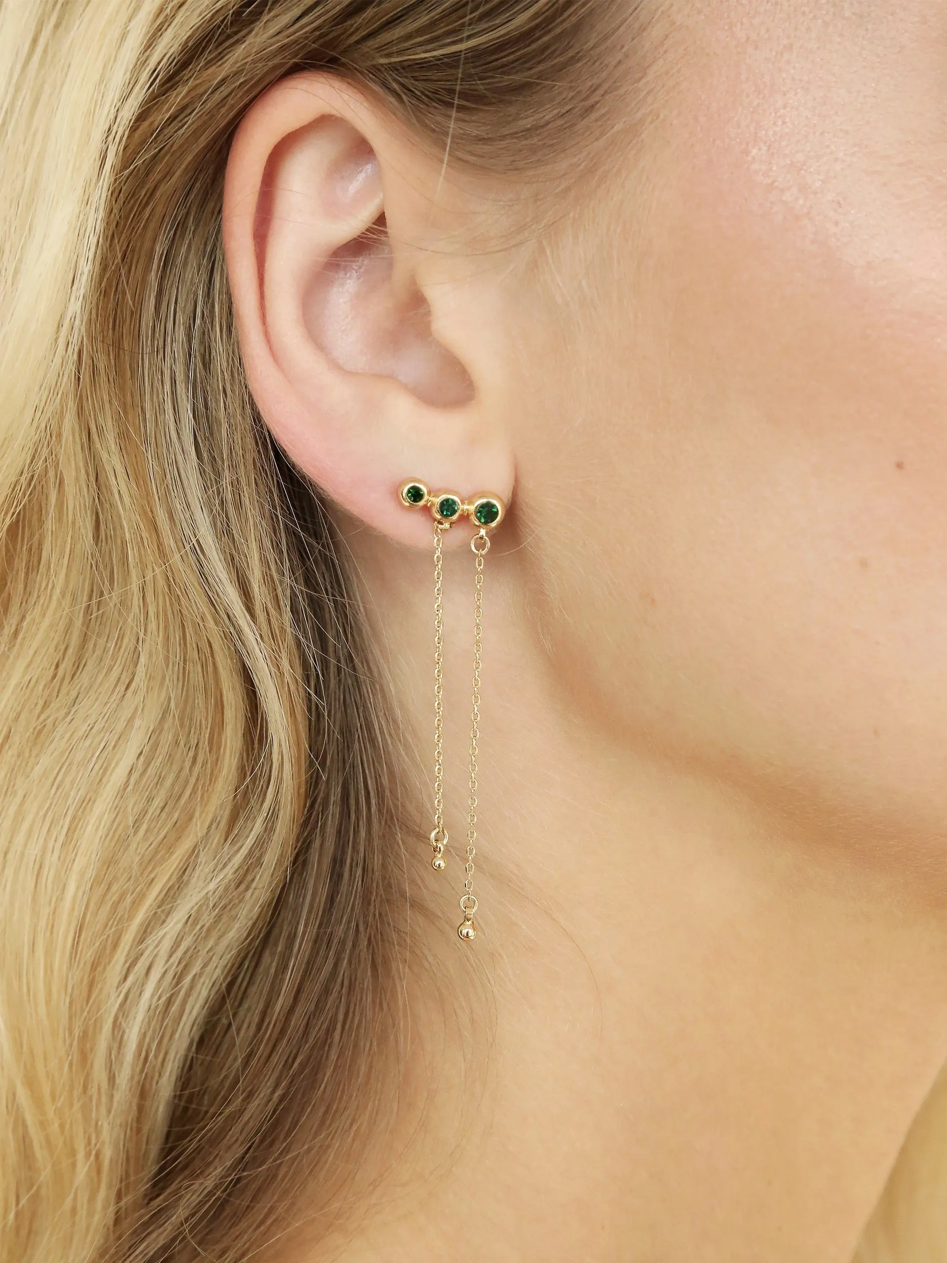 Emerald City Waterfall Earrings sold by ettika product image thumbnail 4