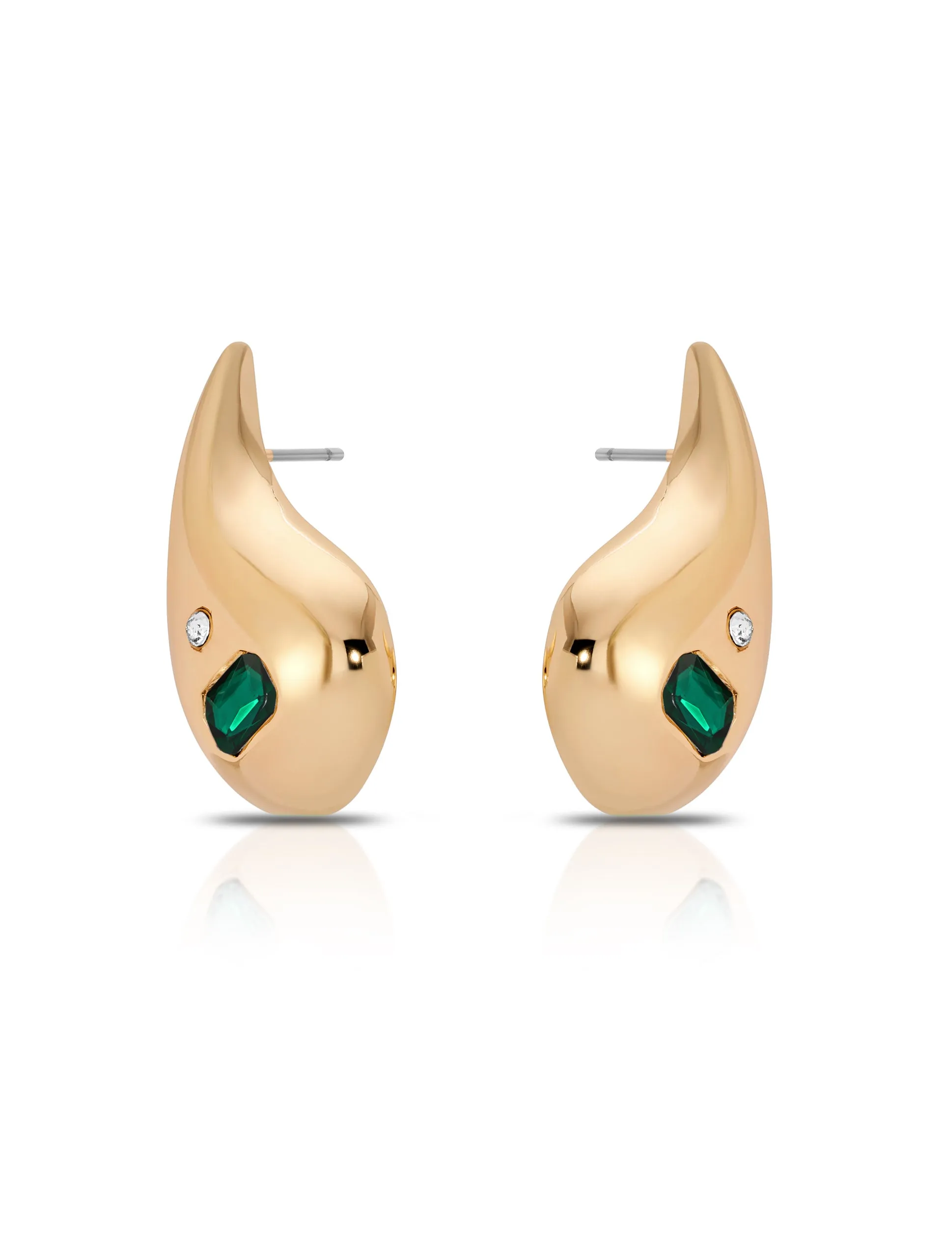 Emerald Droplet Earrings sold by ettika product image thumbnail 3