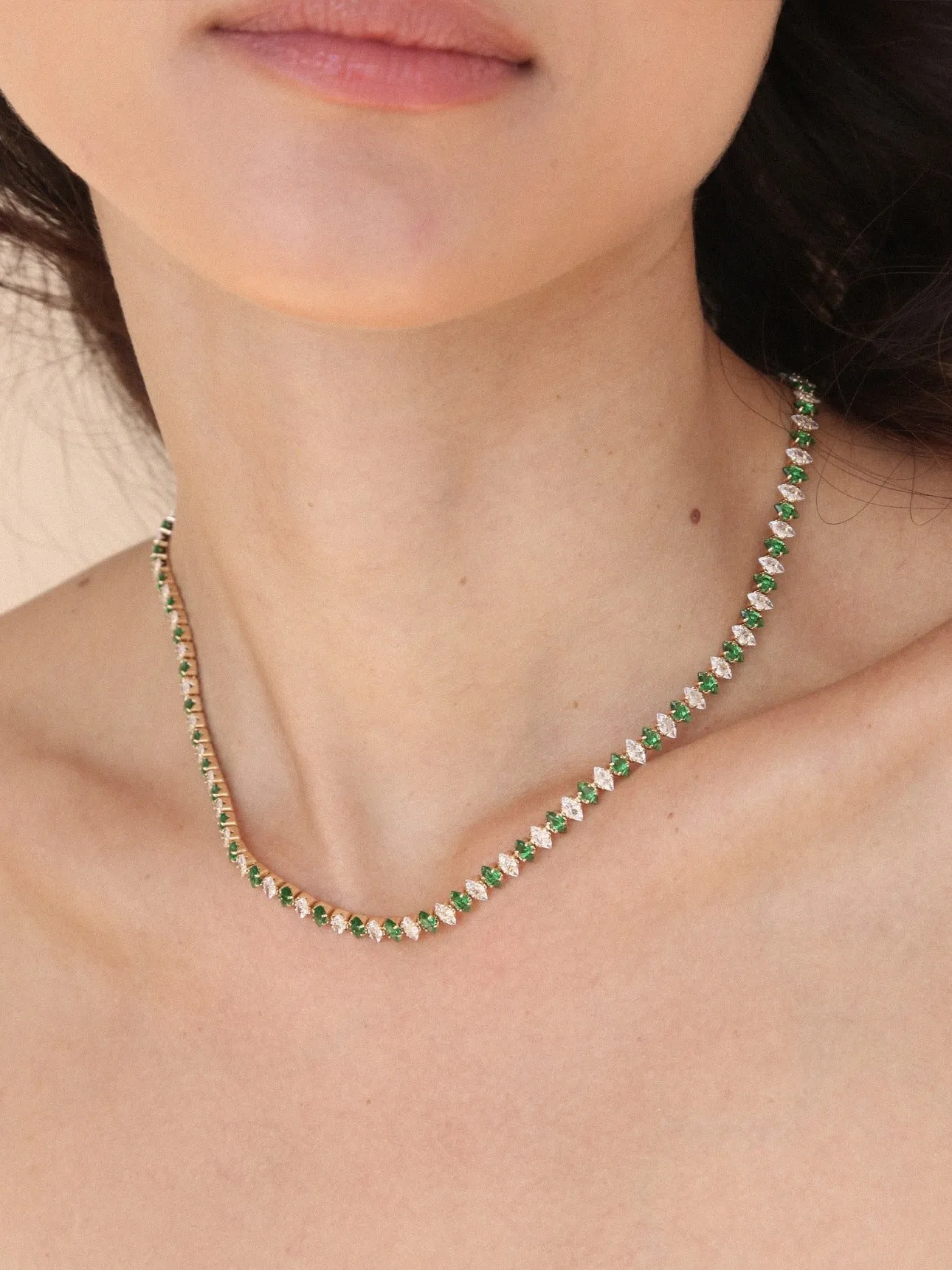Emerald Marquise Necklace sold by ettika product image thumbnail 3