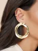 Open Circle Earrings sold by ettika