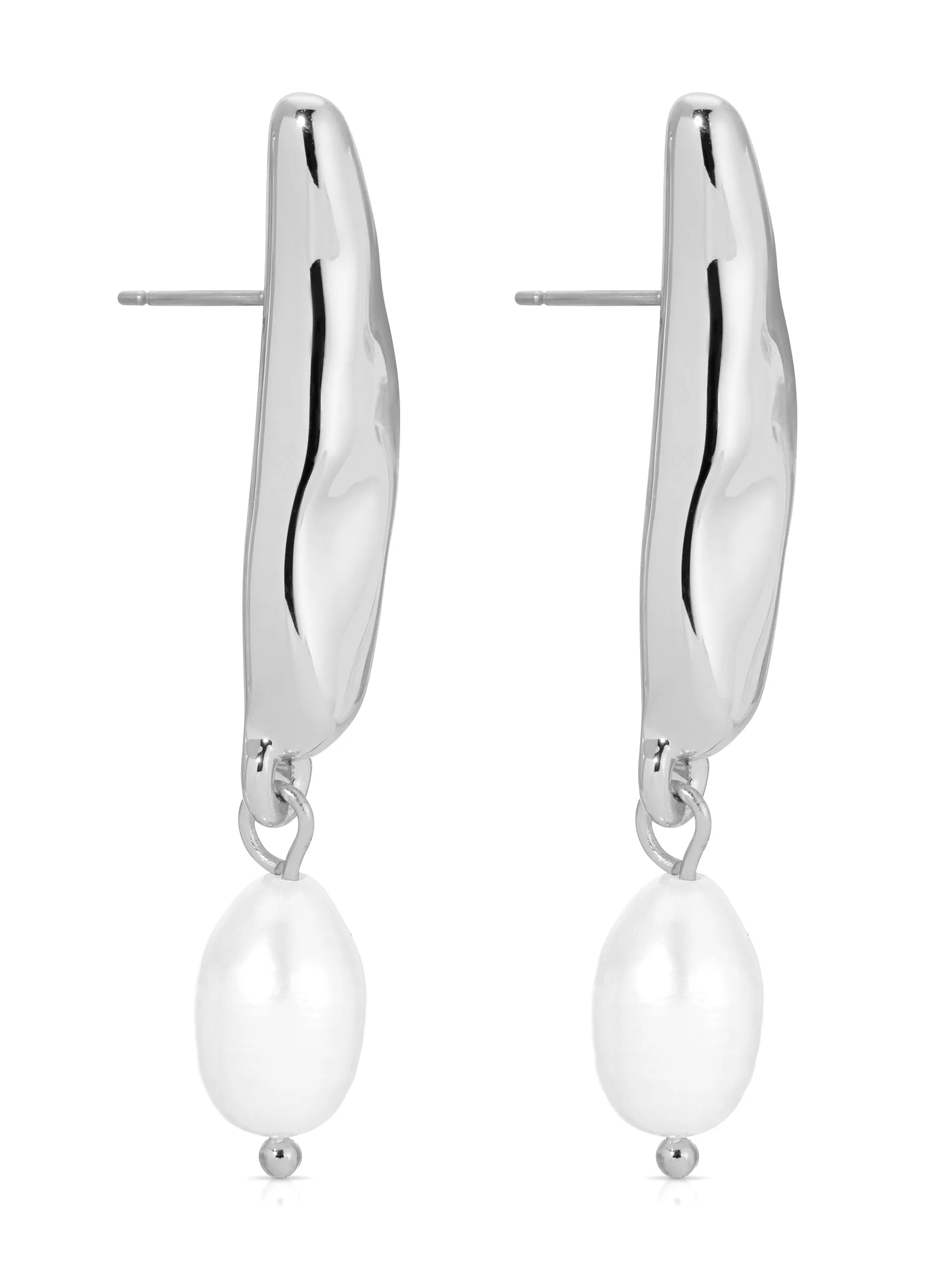 Liquid Lux Pearl Earrings sold by ettika product image thumbnail 5