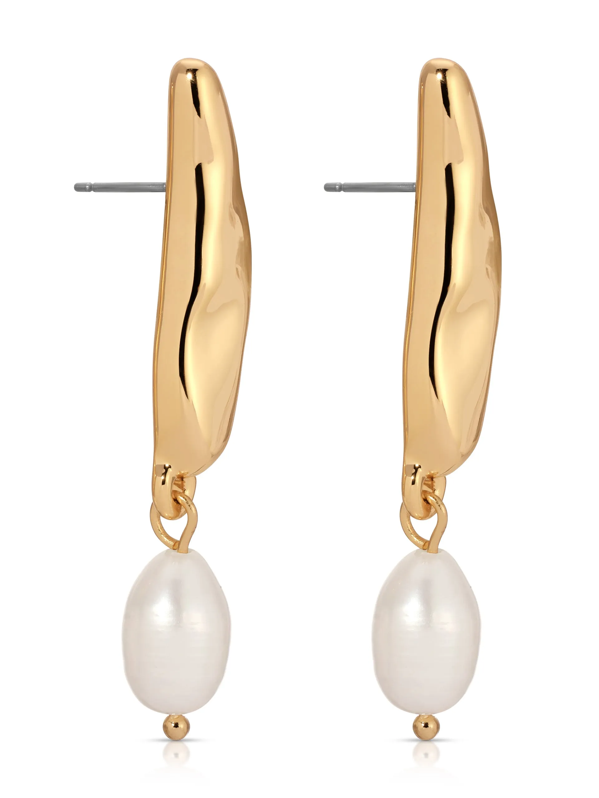 Liquid Lux Pearl Earrings sold by ettika product image thumbnail 3