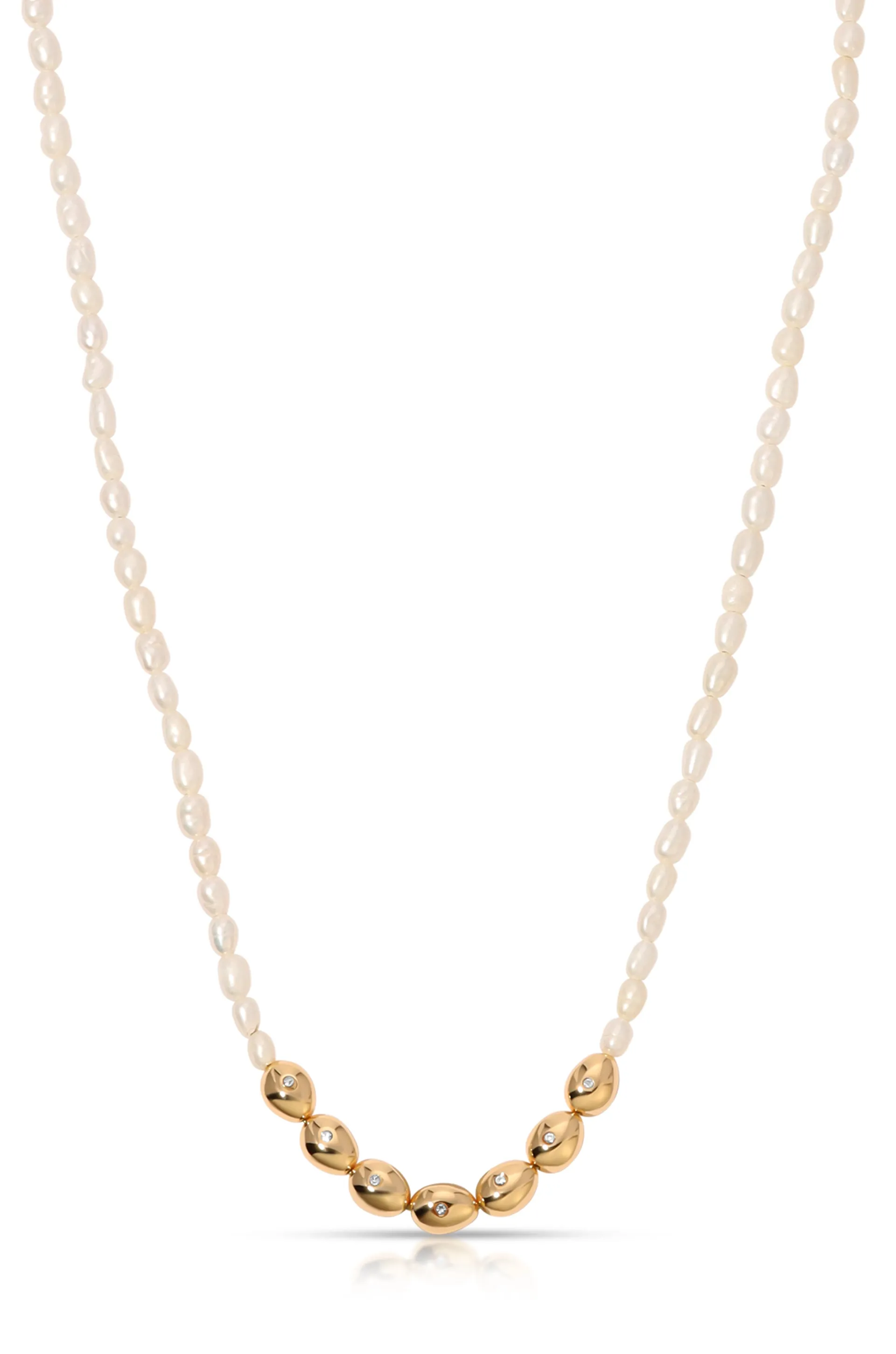 Pebble Pearl Choker and Lariat Set sold by ettika product image thumbnail 3