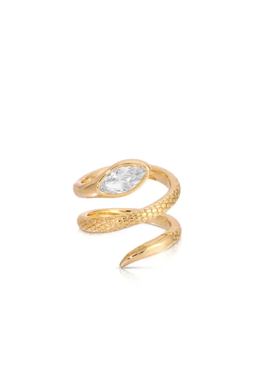 Marquise Coiled Ring sold by ettika