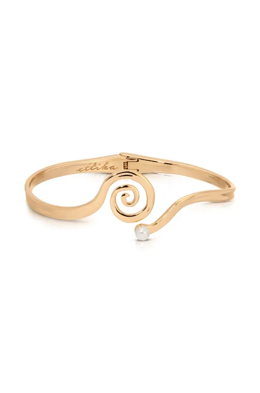 Mini Aura Swirl Cuff sold by ettika